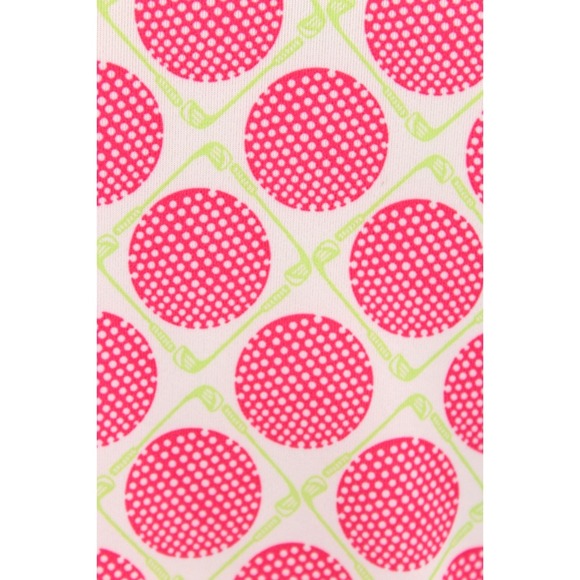 San Soleil 1/4 zip Top womens Small Pink Golf Ball Print UPF 50 Long Sleeves - Picture 5 of 9